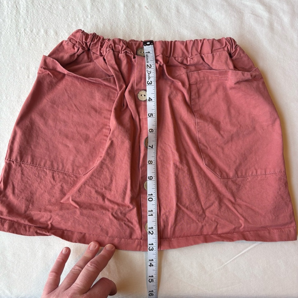 Old Navy Leopard print skirt, Old Navy Waffle Knit Top, Pink Skirt Button front - Picture 13 of 16